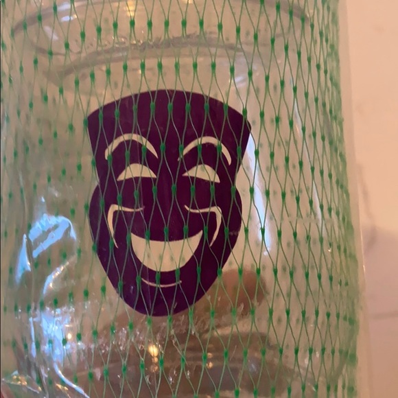 Plastic Mardi Gras Wine Glasses - Picture 3 of 5